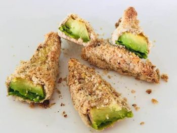 AVOCADO FRIES WITH A CORIANDER AND LIME DIP